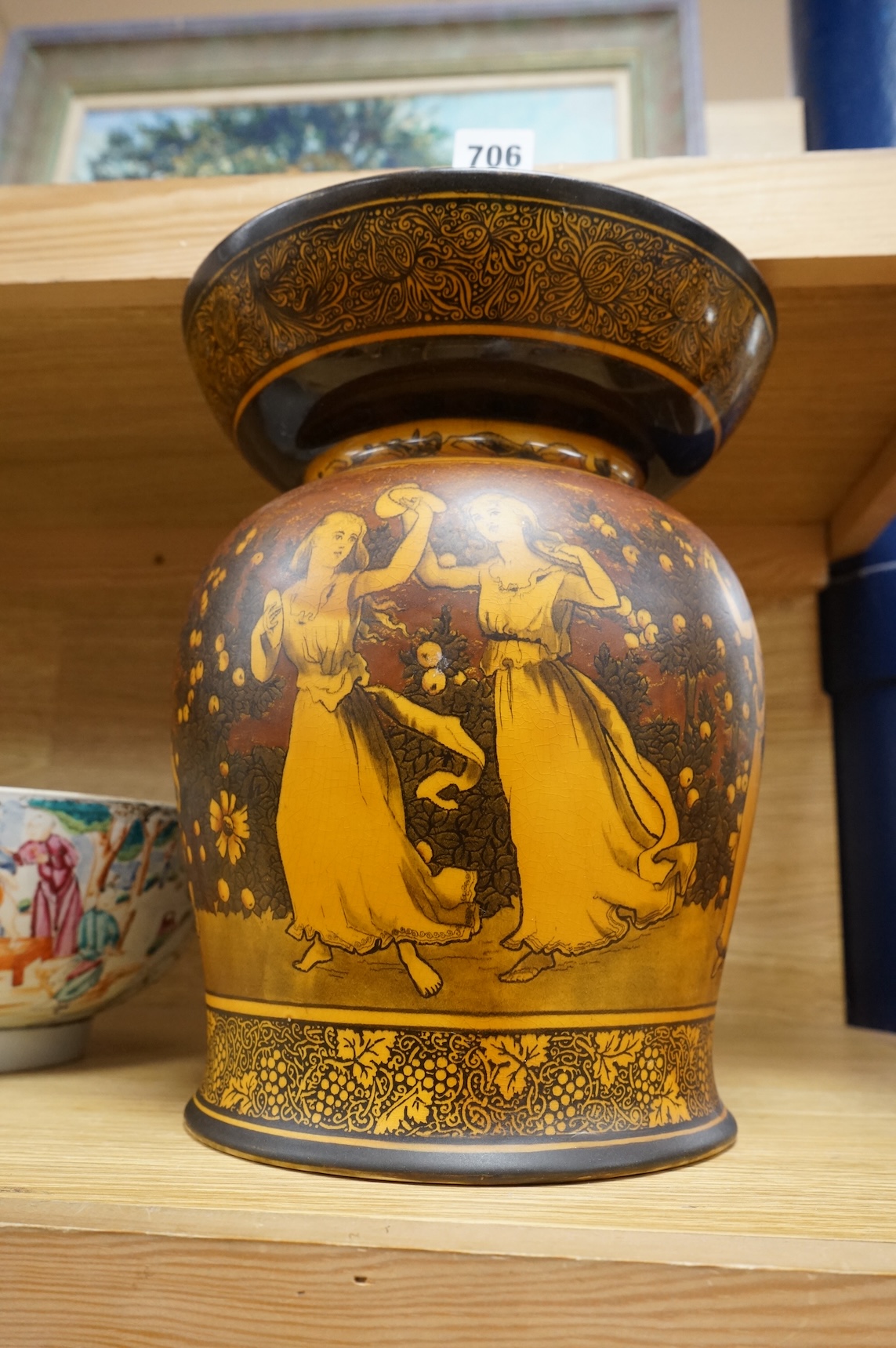A large Doulton Burslem Morrisian ware vase, circa 1895, 30cm high